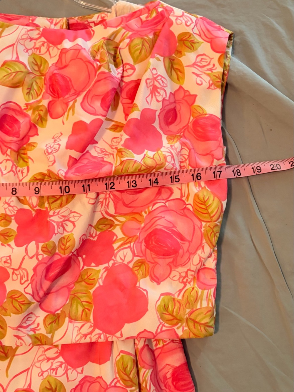 Vintage Leslie Fay Original Pink Rose Floral Dress & Jacket Set - Picture 10 of 13
